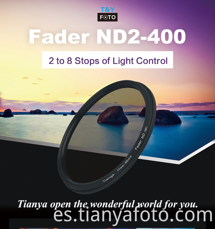 37-82mm Adjustable Fader ND2-400 Filter